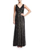 Sleeveless V-neck Beaded