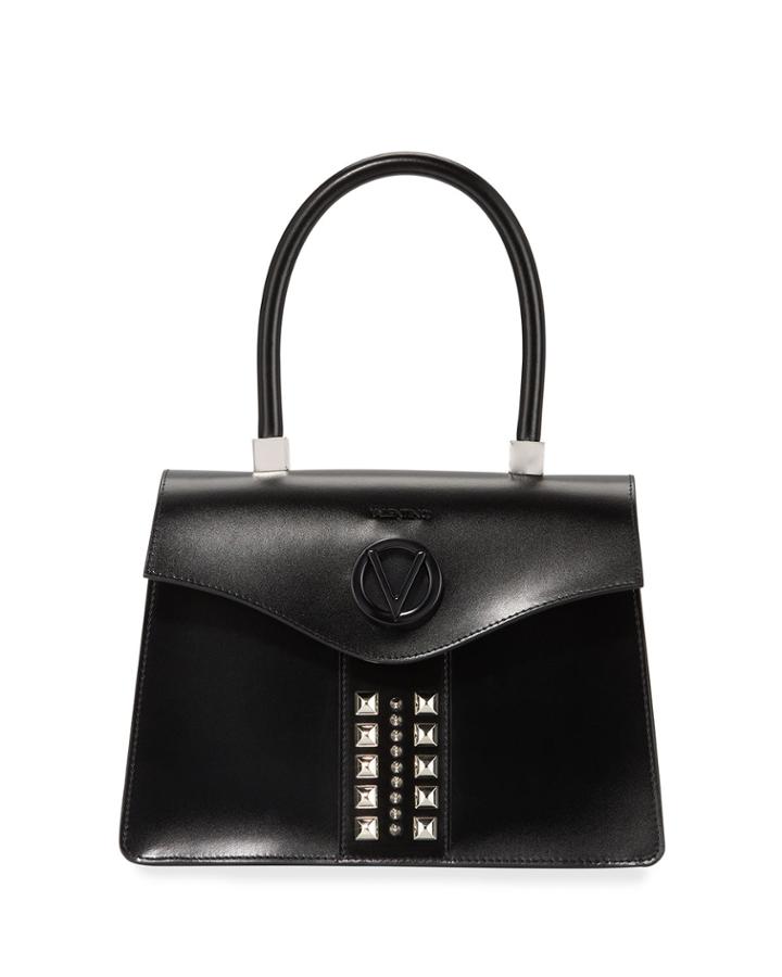 Melanie Soave Studded Leather Top-handle Bag