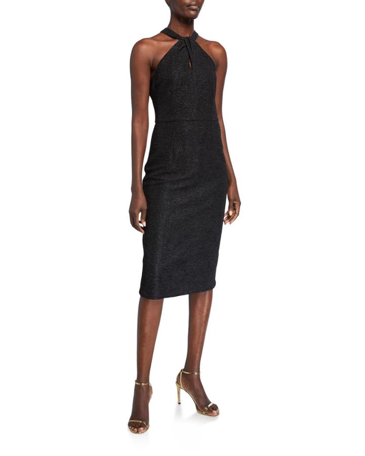 Twisted Crepe Halter-neck