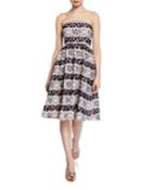 Strapless Fit-and-flare Embroidered