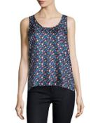 Printed Scoop-neck