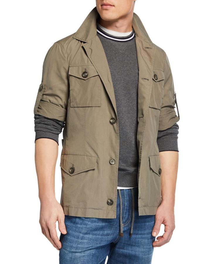 Men's Safari Button-front Jacket
