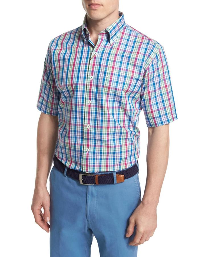 Plaid Short-sleeve Woven