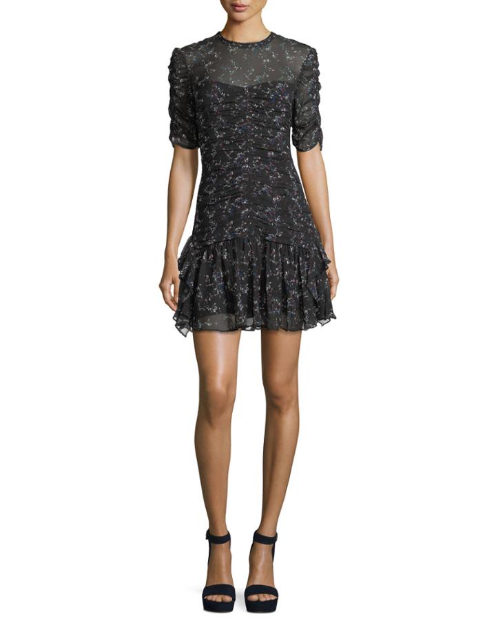 Juneberry Floral-print Silk