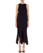 Handkerchief-hem Midi Dress With Embroidery