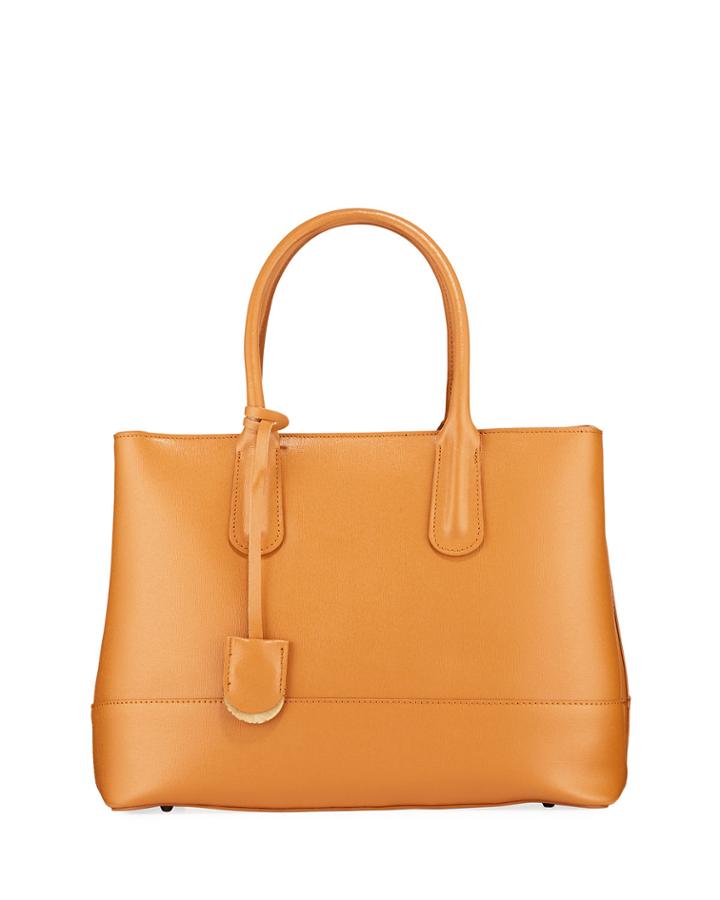 Semi Structure Saffiano Tote Bag