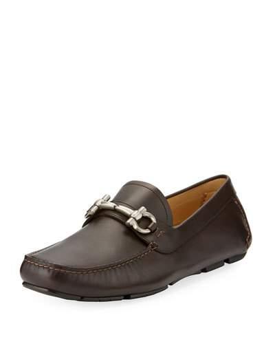 Slip-on Calf Leather Driver, Brown