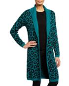 Leopard-print Shawl-collar