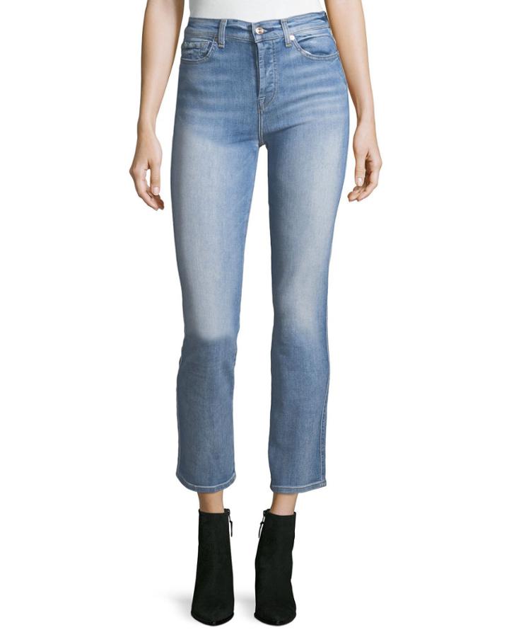 Edie High-rise Ankle Straight-leg Jeans, Vintage Azure