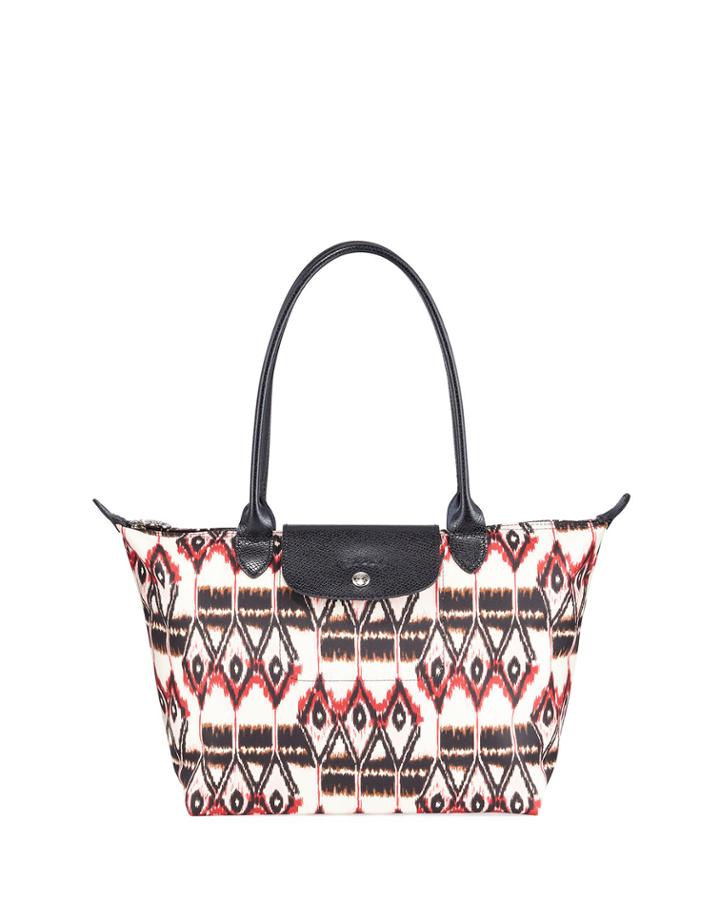 Le Pliage Small Ikat-print Shoulder Tote Bag