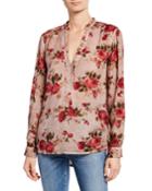 Blooming Love Floral Henley Blouse