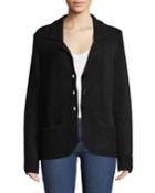 Cashmere Blazer-cardigan, Black -
