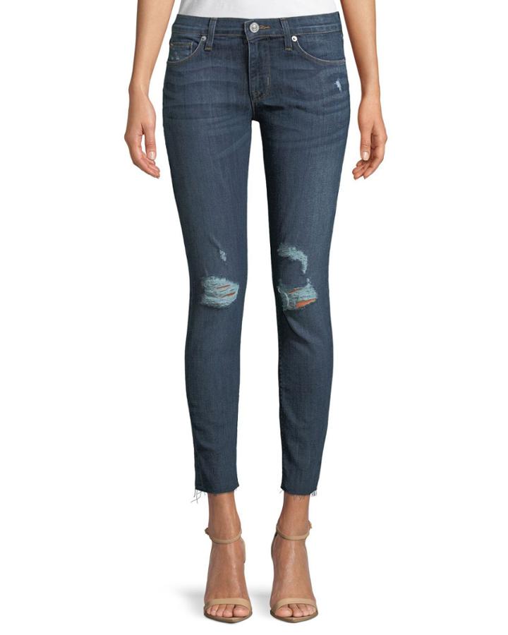 Krista Distressed Skinny Ankle Jeans