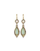 Amphitrite Sea Blue Agate & Pearl Drop Earrings