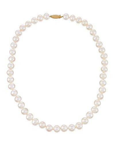 14k 9/10mm Cultured Pearl Necklace,