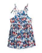 Hibiscus-print Tank Dress,