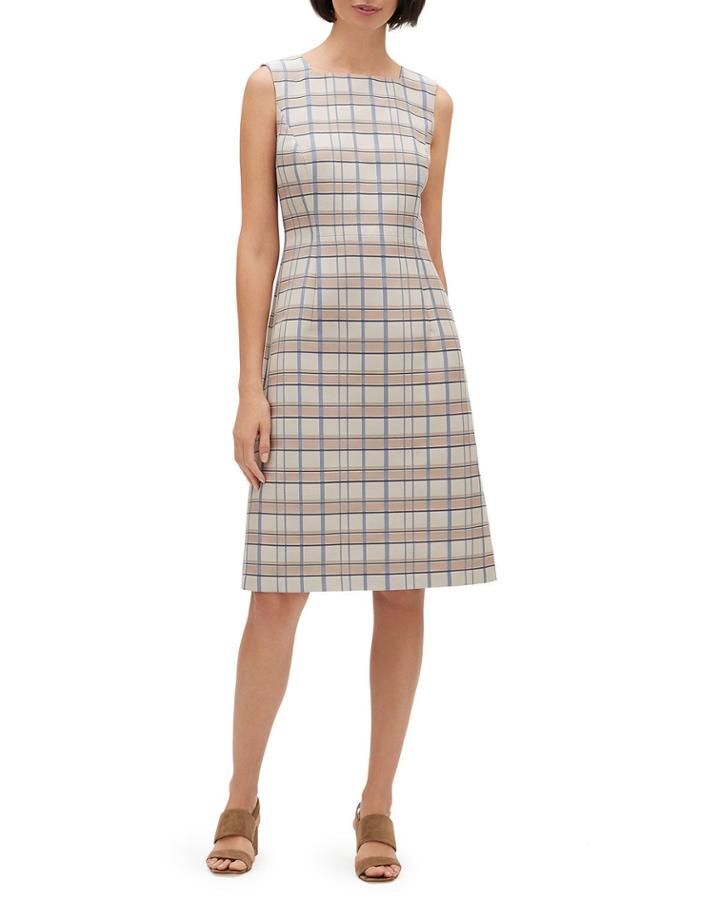 Jojo Filmore Plaid Sleeveless Jacquard Dress