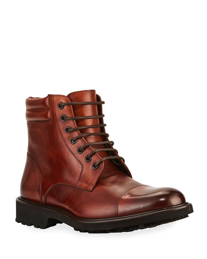Men's Dallas Leather Lace-up Combat Boots