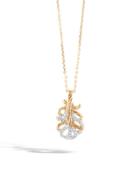 18k Feather Diamond Pendant Necklace