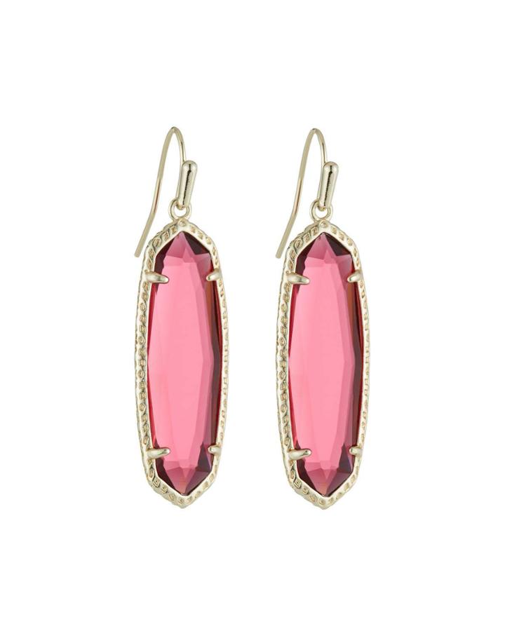 Layla Drop Earrings, Berry Glass