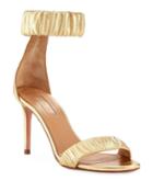 Liberty Mid-heel Metallic Napa Ankle-wrap