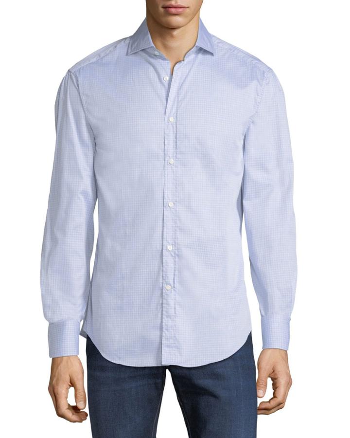 Men's Slim-fit Checked Twill