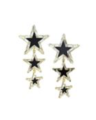 Triple Star Drop Earrings