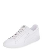Men's Clyde Premium Core Leather Sneakers, White/silver