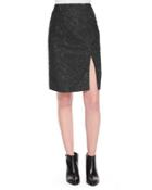 Lace Front-slit Pencil