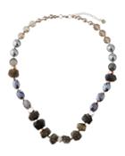 Labradorite & Pearly Glass Necklace