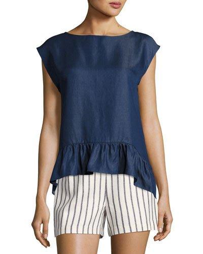 Slouchy Ruffle Cropped Blouse
