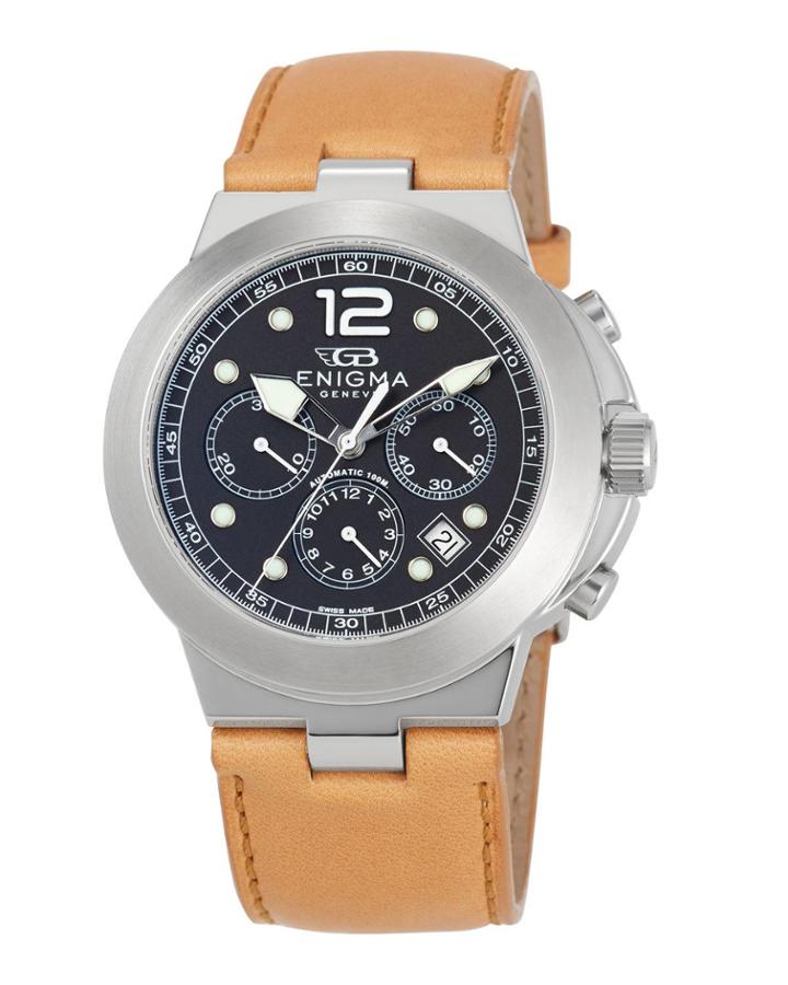 Chronograph Watch W/ Leather