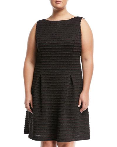 Jacquard Knit A-line Dress,