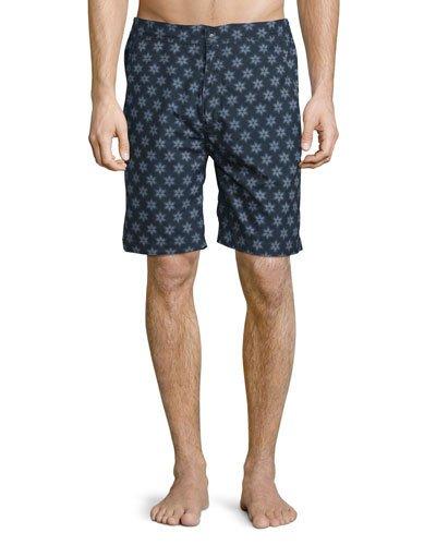 Fiji Sunburst-print Swim Trunks, Navy