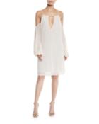 Marianne Cold-shoulder Beaded Dress