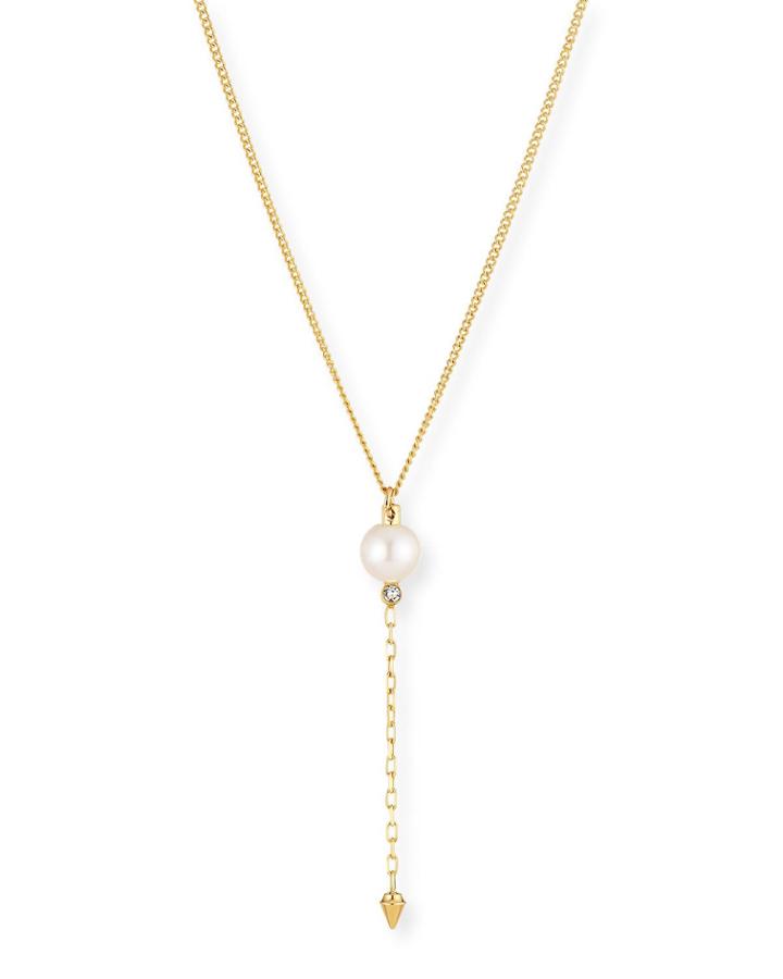 Emi Pearl Lariat Necklace