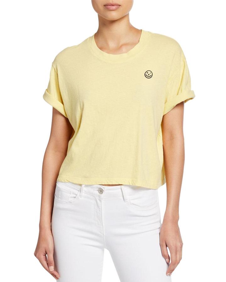 Oui Short-sleeve Boxy Crop Tee