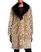 Ocelot Faux-fur Pea Coat