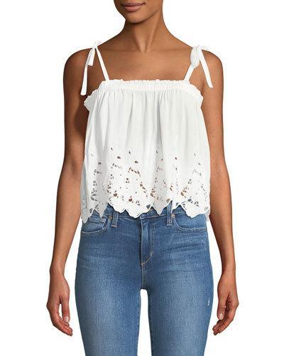 Crochet-hem Crop Cami