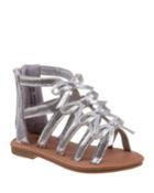 Metallic Mini Bow Gladiator Sandals, Toddler/kids