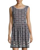 Printed Dress With Pleated