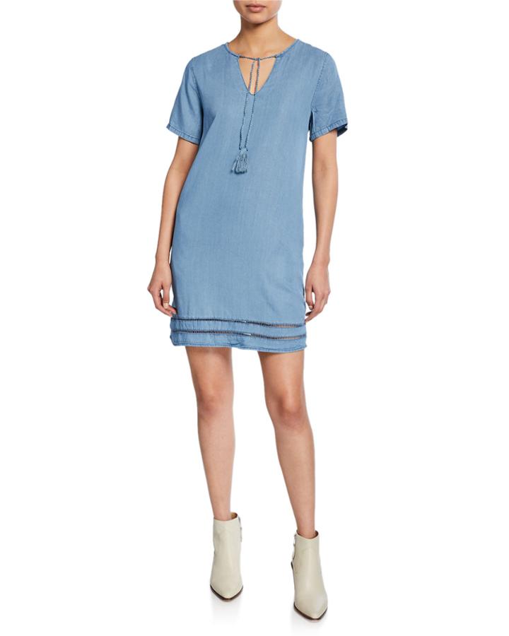Milos Embroidered Chambray