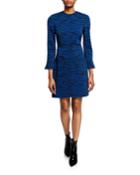 Noelle Striped Crewneck Dress