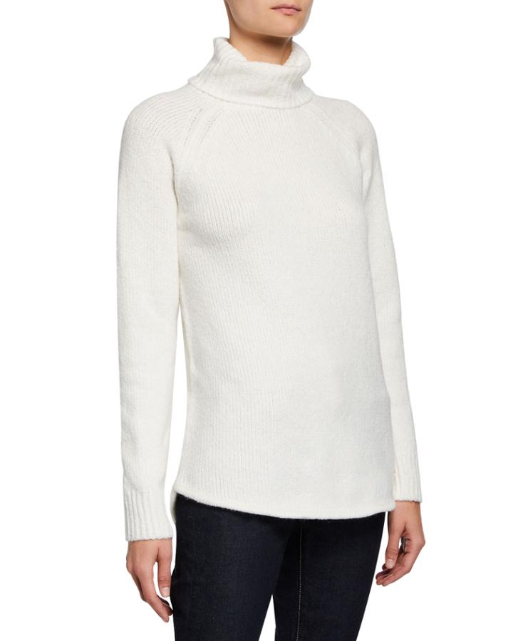 High-and-low Hem Turtleneck