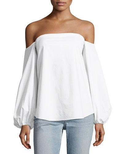 Laureema Off-the-shoulder Light Poplin Top