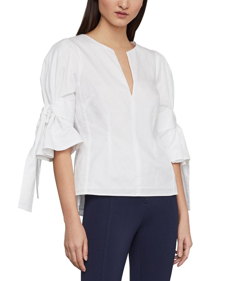 Woven Tie-sleeves Top