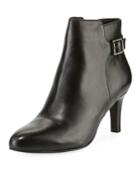 Yeva Buckled Napa Leather Booties