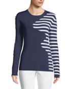 Dagani Striped Long-sleeve Lace-up