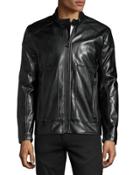 Sedgwick Faux-leather Moto Jacket, Jet Black