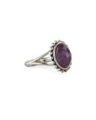 Maya Oval Charoite Doublet Ring,